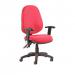 Luna II Lever Task Operator Chair Burgundy With Height Adjustable And Folding Arms KC0134