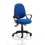 Luna III Lever Task Operator Chair Blue With Loop Arms KC0137