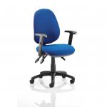 Luna III Lever Task Operator Chair Blue With Height Adjustable Arms KC0141