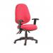 Luna III Lever Task Operator Chair Burgundy With Height Adjustable And Folding Arms KC0146