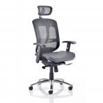Mirage II Executive Chair Black Mesh With Arms With Headrest KC0148