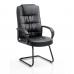 Moore Visitor Cantilever Black Leather With Arms KC0151