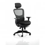 Stealth Shadow Ergo Posture Chair Black Airmesh Seat And Mesh Back With Arms And Headrest KC0158