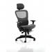 Stealth Shadow Ergo Posture Chair Black Mesh Seat And Back With Arms And Headrest KC0159