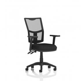 Eclipse Plus II Lever Task Operator Chair Mesh Back With Height Adjustable Arms Black KC0171