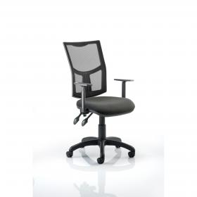 Eclipse Plus II Lever Task Operator Chair Mesh Back With Black Seat With Height Adjustable Arms KC0171