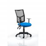 Eclipse Plus II Lever Task Operator Chair Mesh Back With Blue Seat With Height Adjustable Arms KC0172