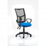 Eclipse II Lever Task Operator Chair Mesh Back With Blue Seat With loop Arms KC0176
