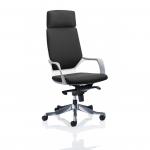 Xenon Executive White Shell High Back With Headrest Black Fabric KC0226