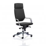 Xenon Executive White Shell High Back Black Fabric With Headrest KC0226