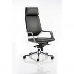 Xenon Executive White Shell High Back Black Leather With Headrest KC0228