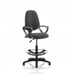 Eclipse Plus I Lever Task Operator Chair Charcoal With Loop Arms With High Rise Draughtsman Kit KC0244