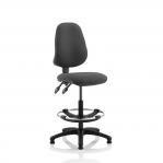 Eclipse Plus II Lever Task Operator Chair Charcoal With High Rise Draughtsman Kit KC0252