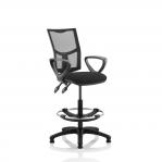 Eclipse Plus II Lever Task Operator Chair Mesh Back With Black Seat With loop Arms With High Rise Draughtsman Kit KC0266