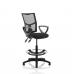 Eclipse II Lever Task Operator Chair Mesh Back With Black Seat With loop Arms With Hi Rise Draughtsman Kit KC0266