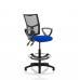 Eclipse II Lever Task Operator Chair Mesh Back With Blue Seat With loop Arms With Hi Rise Draughtsman Kit KC0267