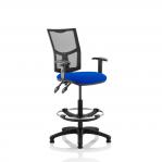 Eclipse II Lever Task Operator Chair Mesh Back With Blue Seat With Height Adjustable Arms With Hi Rise Draughtsman Kit KC0270