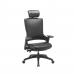 Molet Task Exec Black Frame Black Leather Chair With Black Leather Headrest KC0275