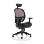 Denver Black Mesh Chair With Headrest KC0283