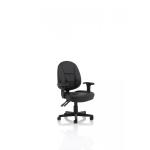 Jackson Black Leather High Back Executive Chair with Height Adjustable Arms KC0284