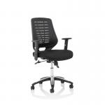 Relay Task Operator Chair Airmesh Seat Black Back With Height Adjustable Arms KC0285