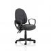 Jackson Black Leather High Back Executive Chair with Loop Arms KC0292