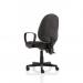 Jackson Black Leather High Back Executive Chair with Loop Arms KC0292