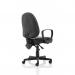 Jackson Black Leather High Back Executive Chair with Loop Arms KC0292