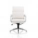 Classic Executive Chair Medium Back White With Arms With Chrome Glides KC0293