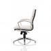 Classic Executive Chair Medium Back White With Arms With Chrome Glides KC0293