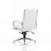 Classic Executive Chair Medium Back White With Arms With Chrome Glides KC0293