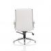 Classic Executive Chair Medium Back White With Arms With Chrome Glides KC0293