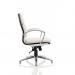 Classic Executive Chair Medium Back White With Arms With Chrome Glides KC0293