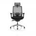Ergo Click Black Fabric Seat Black Mesh Back with Headrest KC0296