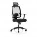 Ergo Twist Mesh Back With Height Adjustable Arms With Headrest Black Fabric Seat KC0298