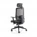 Ergo Twist Mesh Back With Height Adjustable Arms With Headrest Black Fabric Seat KC0298