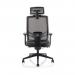 Ergo Twist Mesh Back With Height Adjustable Arms With Headrest Black Fabric Seat KC0298