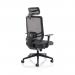 Ergo Twist Mesh Back With Height Adjustable Arms With Headrest Black Fabric Seat KC0298