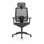 Ergo Twist Mesh Back With Height Adjustable Arms With Headrest Black Mesh Seat KC0299