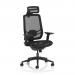 Ergo Twist Mesh Back Ergonomic Task Operator Office Chair With Height Adjustable Arms With Headrest Black Mesh Seat KC0299