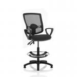 Eclipse Plus II Lever Task Operator Chair Mesh Back Deluxe With Black Seat With loop Arms With Hi Rise Draughtsman Kit KC0305