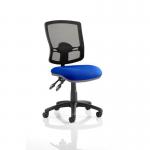 Eclipse Plus II Lever Task Operator Chair Mesh Back Deluxe With Blue Seat KC0306