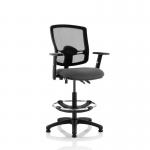 Eclipse Plus II Lever Task Operator Chair Mesh Back Deluxe With Charcoal Seat With Height Adjustable Arms With High Rise Draughtsman Kit KC0314