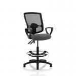 Eclipse Plus II Lever Task Operator Chair Mesh Back Deluxe With Charcoal Seat With loop Arms With Hi RiseDraughtsman Kit KC0317