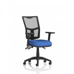 Eclipse Plus III Lever Task Operator Chair Mesh Back With Height Adjustable Arms Blue KC0378