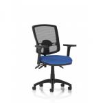 Eclipse Plus III Lever Task Operator Chair Deluxe Mesh Back With Height Adjustable Arms Blue KC0402