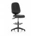 Eclipse Plus II Lever Task Operator Chair With High Rise Draughtsman Kit Black Bonded Leather KC0427