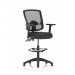 Eclipse Plus II Lever Task Operator Chair Deluxe Mesh Back With High Rise Draughtsman Kit With Height Adjustable Arms Black Bonded Leather KC0430