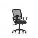 Eclipse Plus III Lever Task Operator Chair Deluxe Mesh Back With Loop Arms Black Bonded Leather KC0440