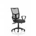 Eclipse Plus III Lever Task Operator Chair Mesh Back With Loop Arms Black Bonded Leather KC0442